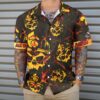 All In All Out Axe Firefighter Hawaiian Shirt Dark Red And Yellow Skull Firefighter Shirt For Men 1.jpg