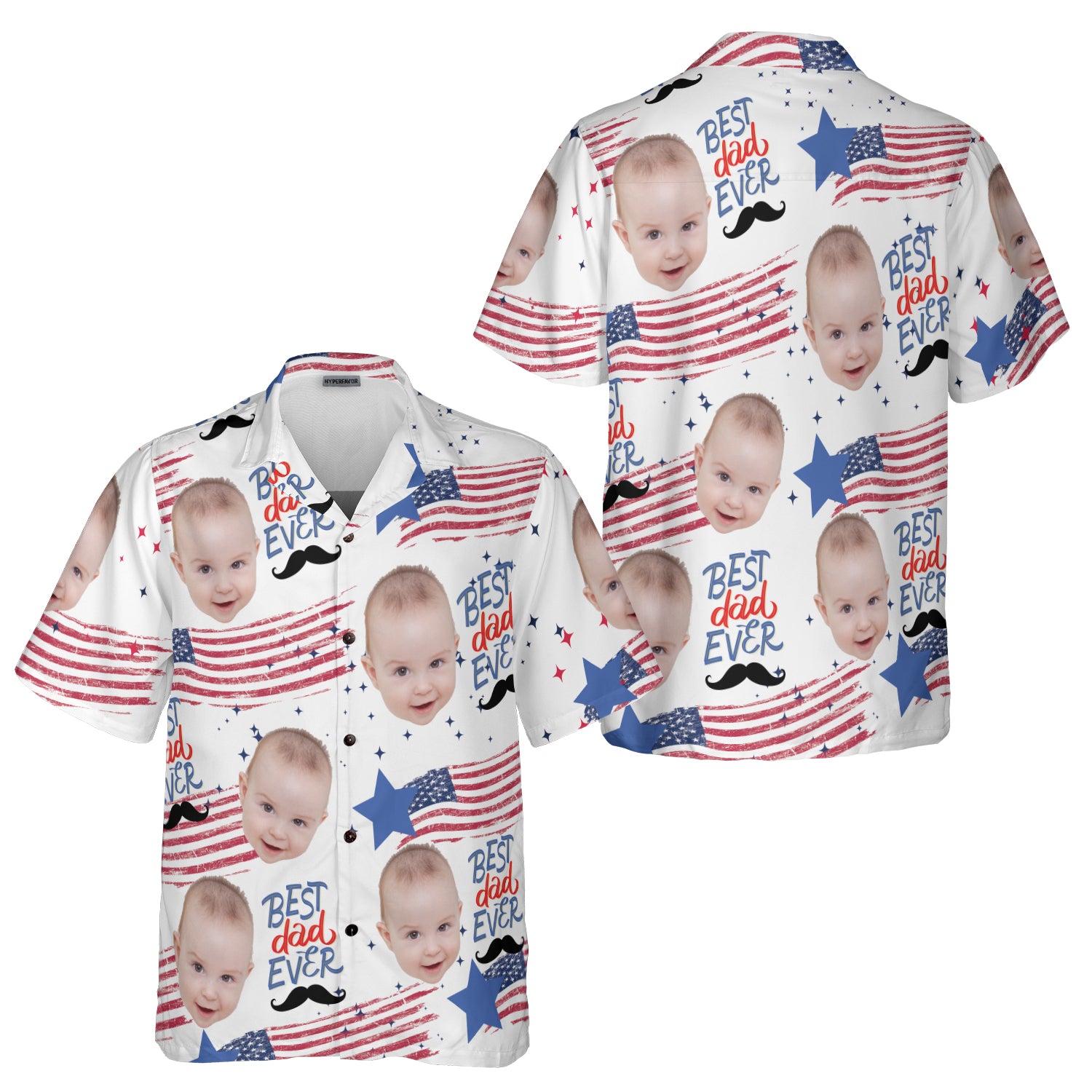 American Best Dad Ever Custom Face Hawaiian Shirt 1.jpg