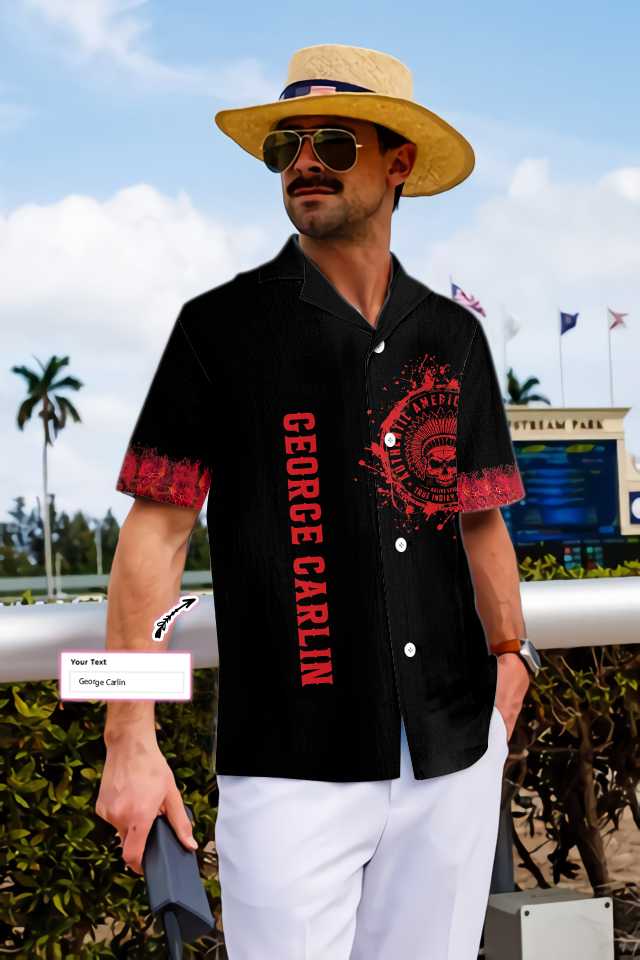 American Chief With Skull Face Custom Hawaiian Shirt Personalized Tribal Native American Shirt 1.jpg