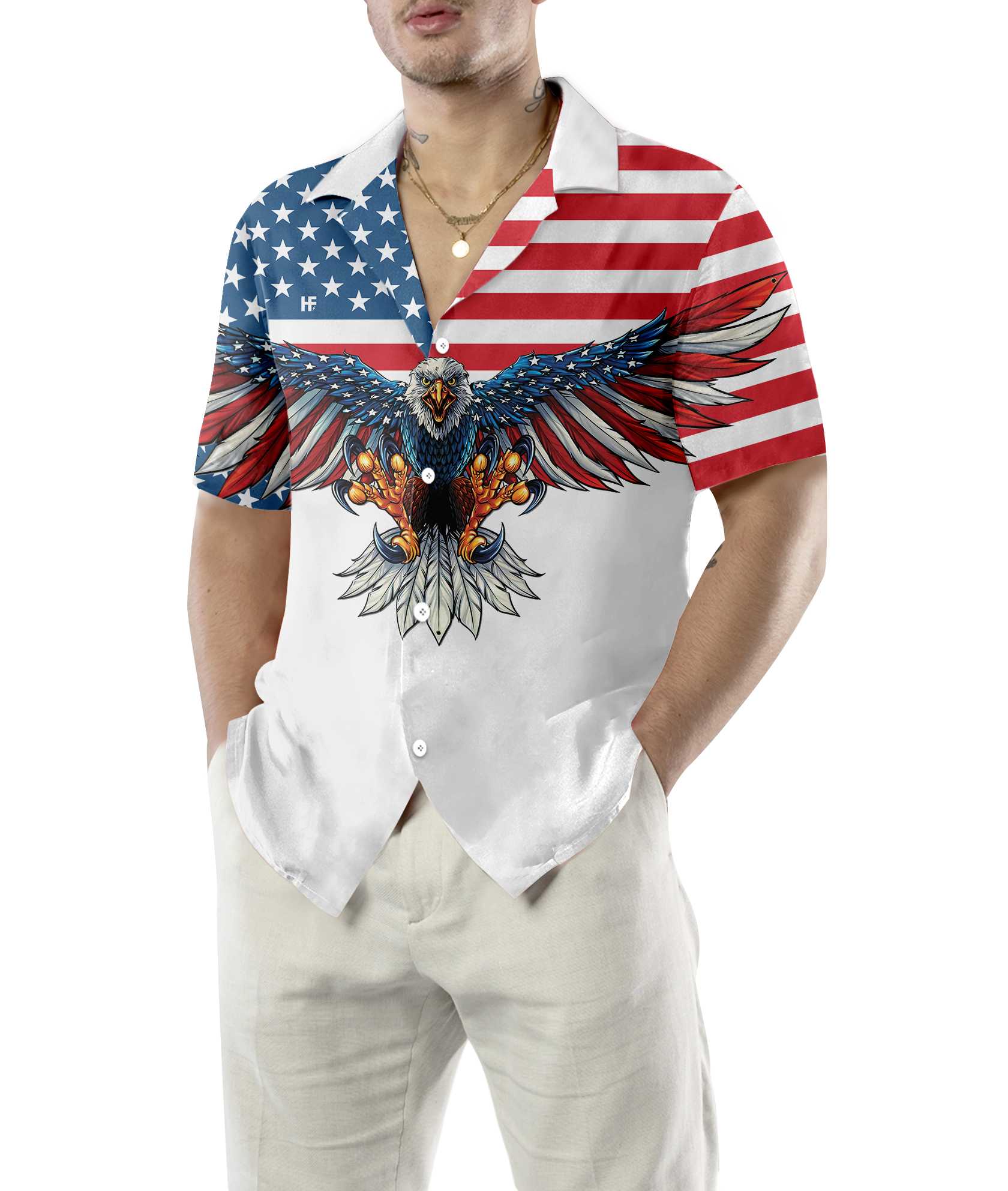 American Eagle Stay Strong Shirt For Men Hawaiian Shirt 6.jpg