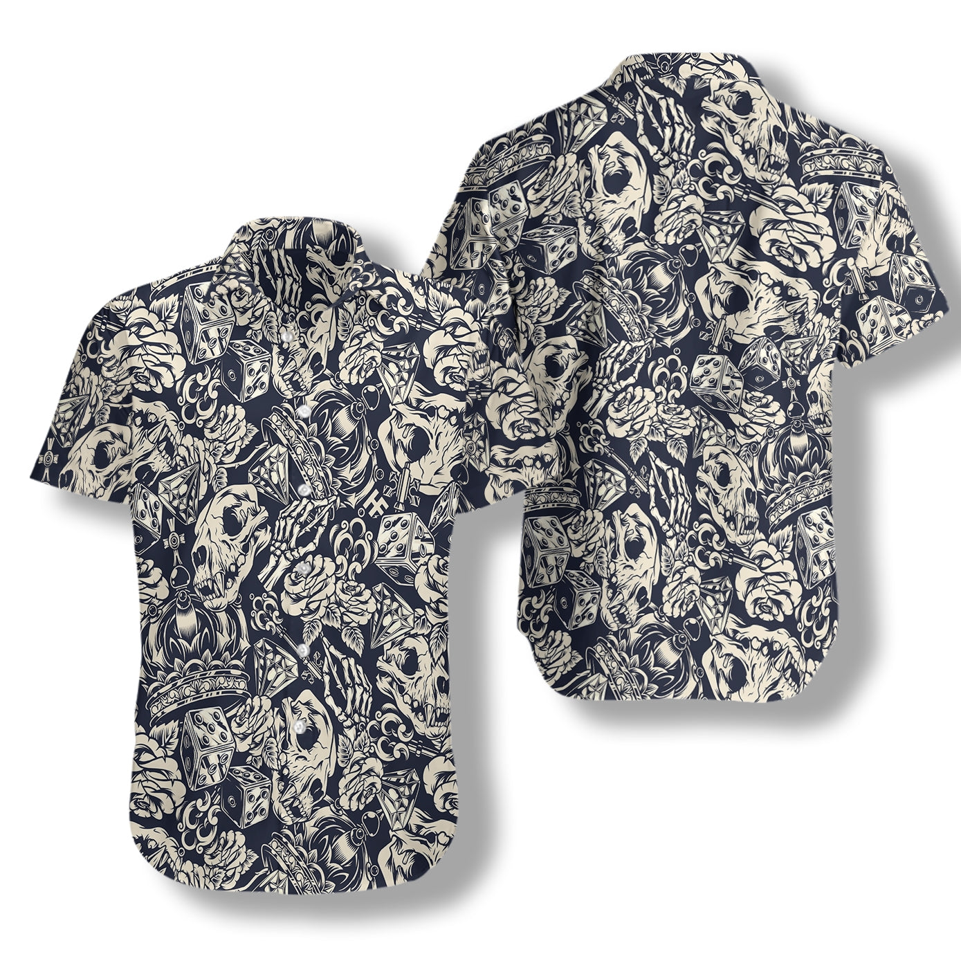 Apes Skull Seamless Pattern Hawaiian Shirt 1.jpg