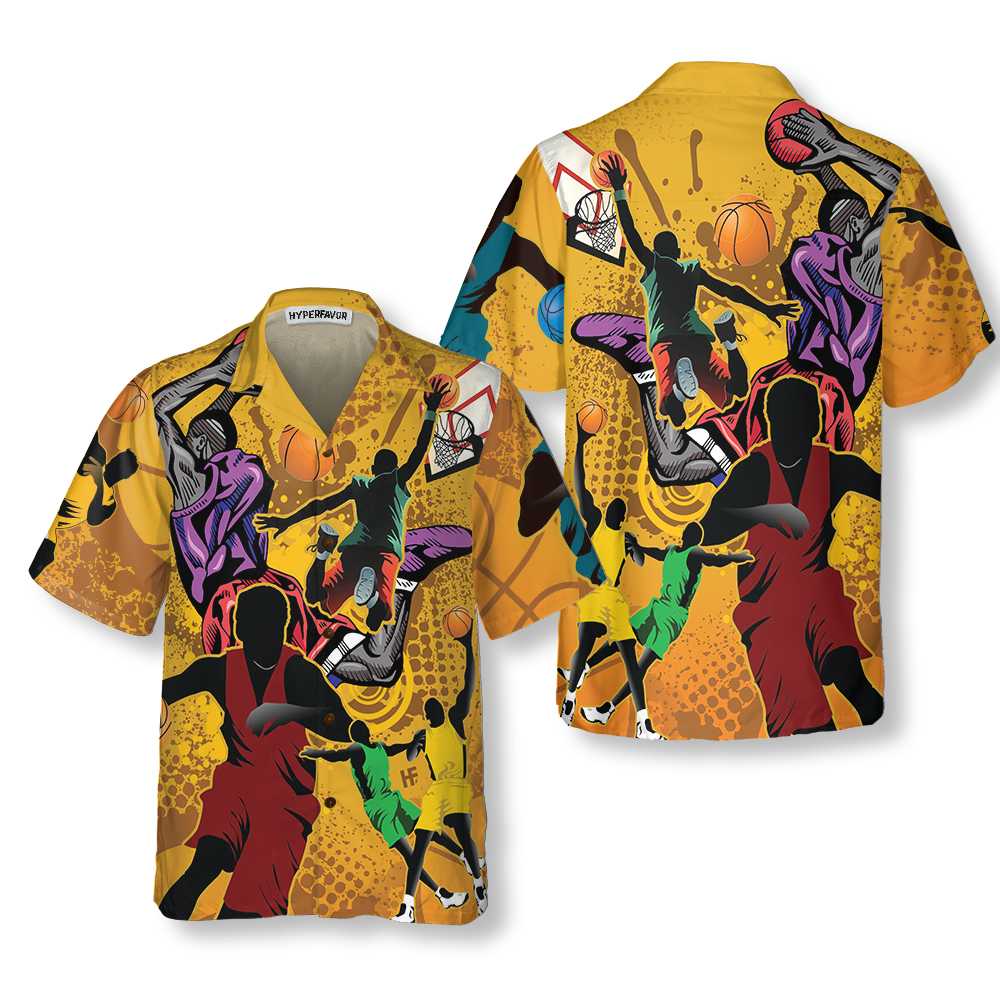 Basketball Players Hawaiian Shirt Button Up Basketball Shirt For Men Women Cool Basketball Gift 1.jpg