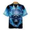 Blue Neon Skull Flame Hawaiian Shirt 3D Blue Fire Skull Shirt 1.jpg