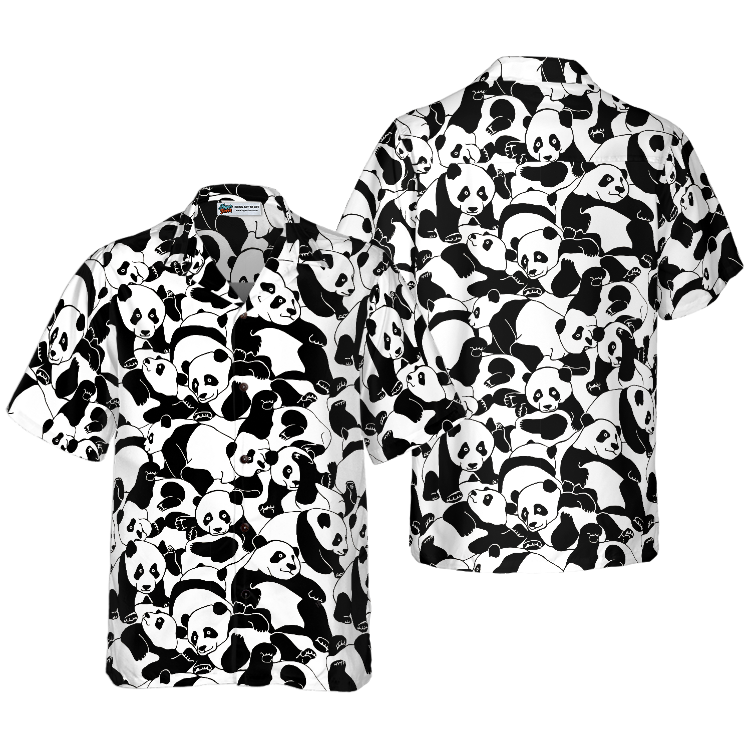 Cartoon Young Pandas Hawaiian Shirt 1.png