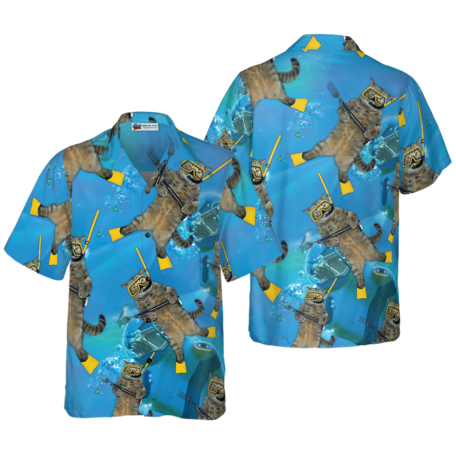 Cat Diver Hawaiian Shirt 1.png
