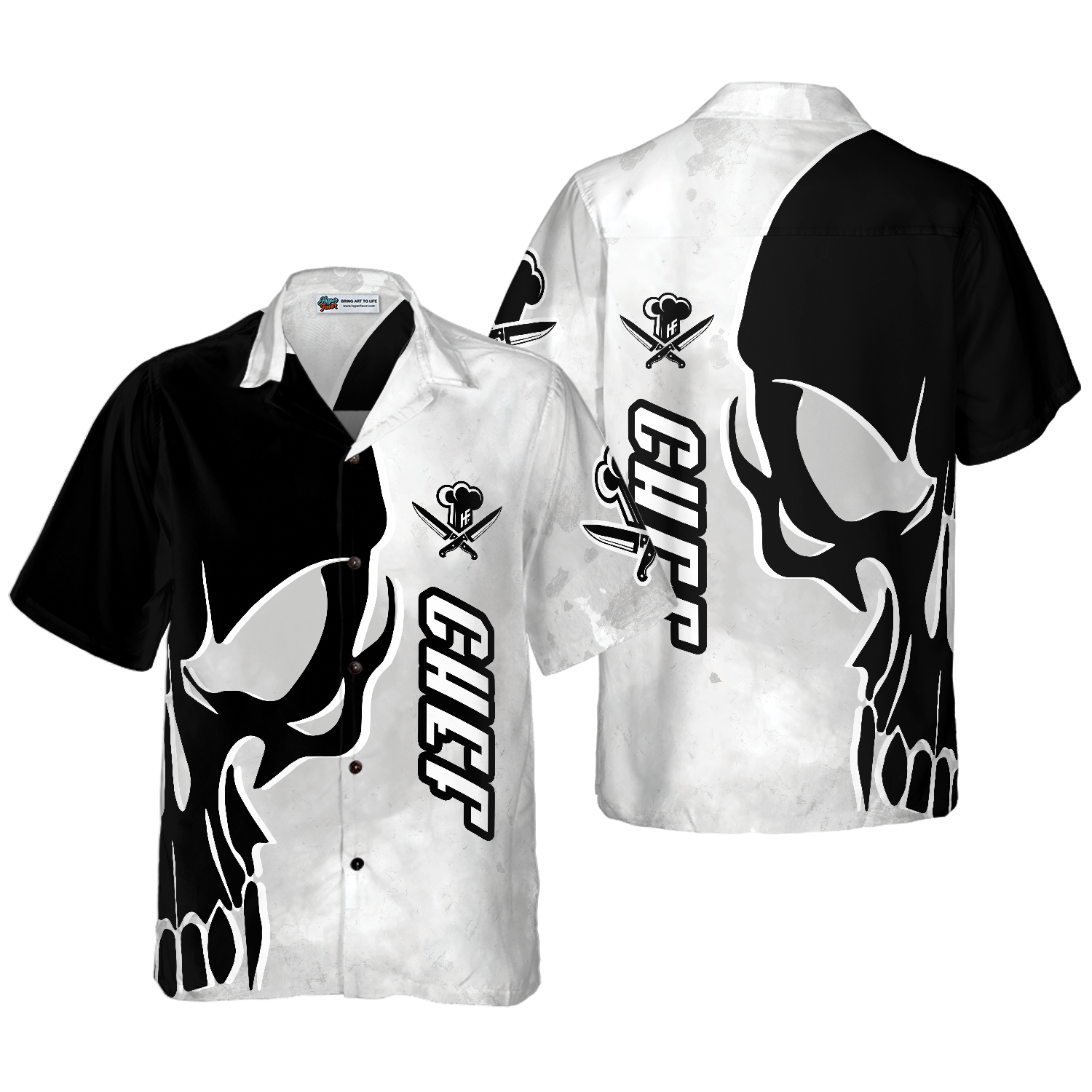 Chef Knife Skull Hawaiian Shirt 1.png