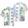 Chicago Flag Viola sororia Hawaiian Shirt 1.png
