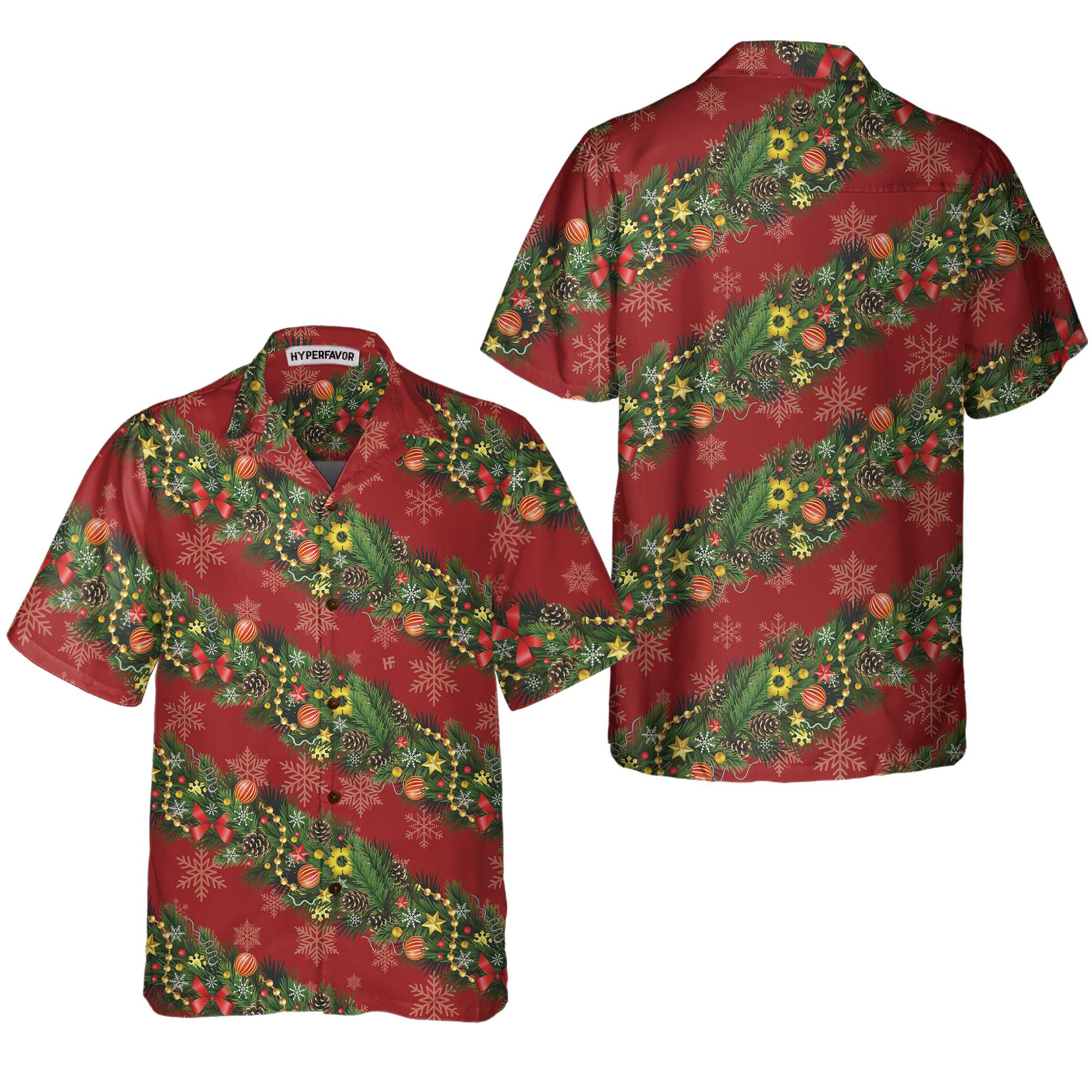 Christmas Decorations With Snowflakes Christmas Hawaiian Shirt 1.jpg
