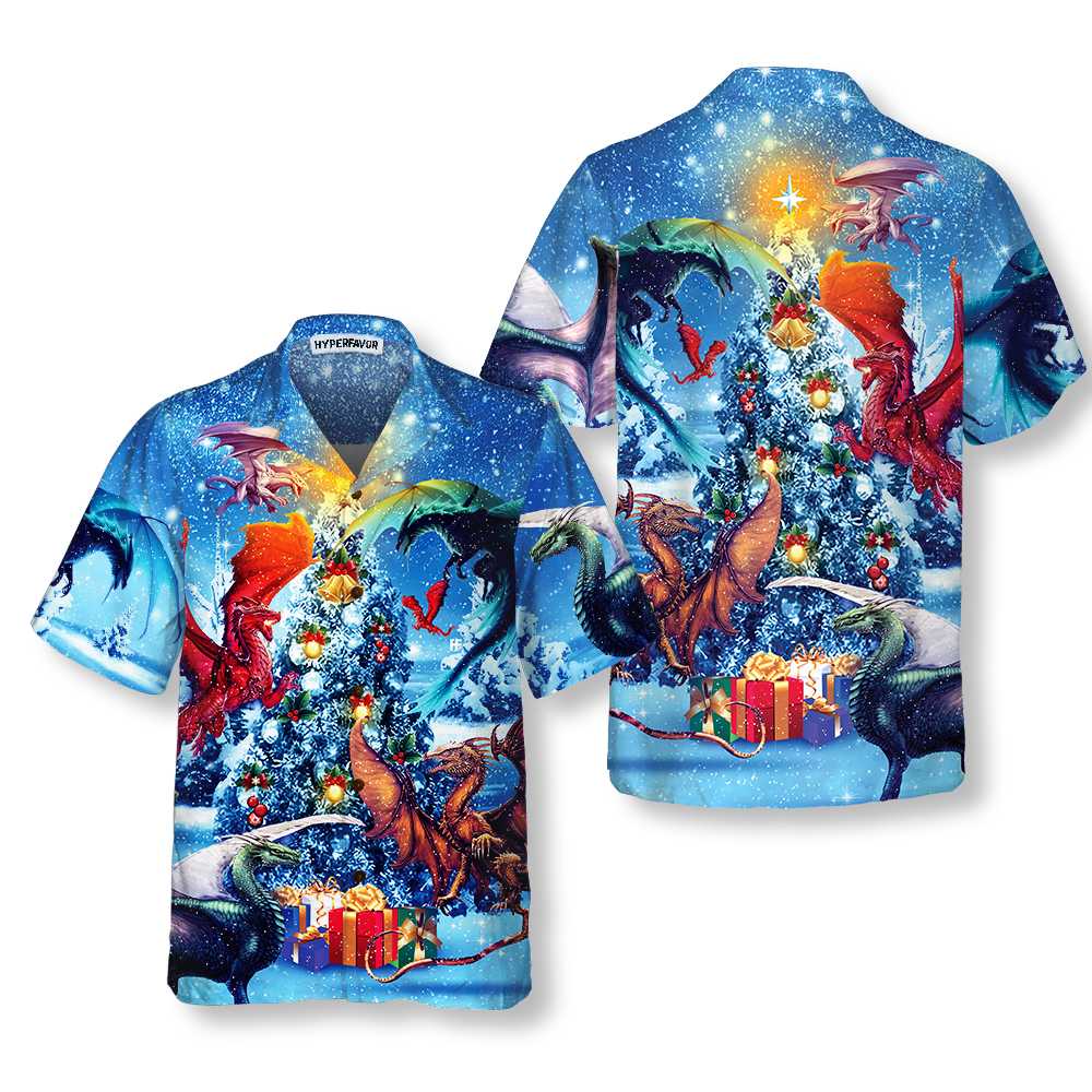Christmas Dragons Reunion Christmas Hawaiian Shirt Festive Dragon Hawaiian Shirt For Men 1.jpg