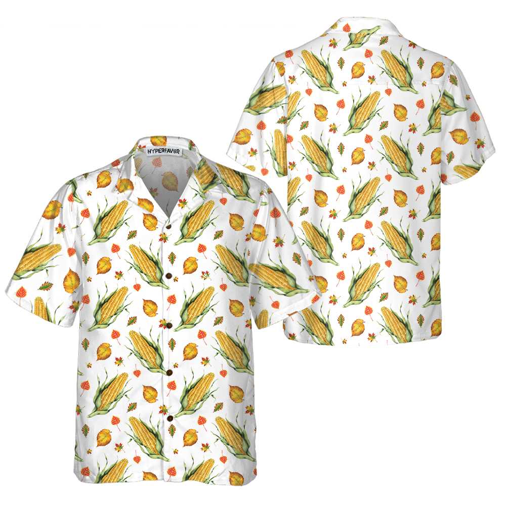 Corns And Leaves Hawaiian Shirt Corn On The Cob Shirt Best Corn Shirt For Men Gift Idea 1.jpg