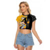 Albarn Maka Soul Eater Raglan Cropped T Shirt Anime Art Mix With Skull Pattern 1