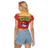 Blaziken Pokemon Raglan Cropped T Shirt Anime Pixel Christma Pattern 2