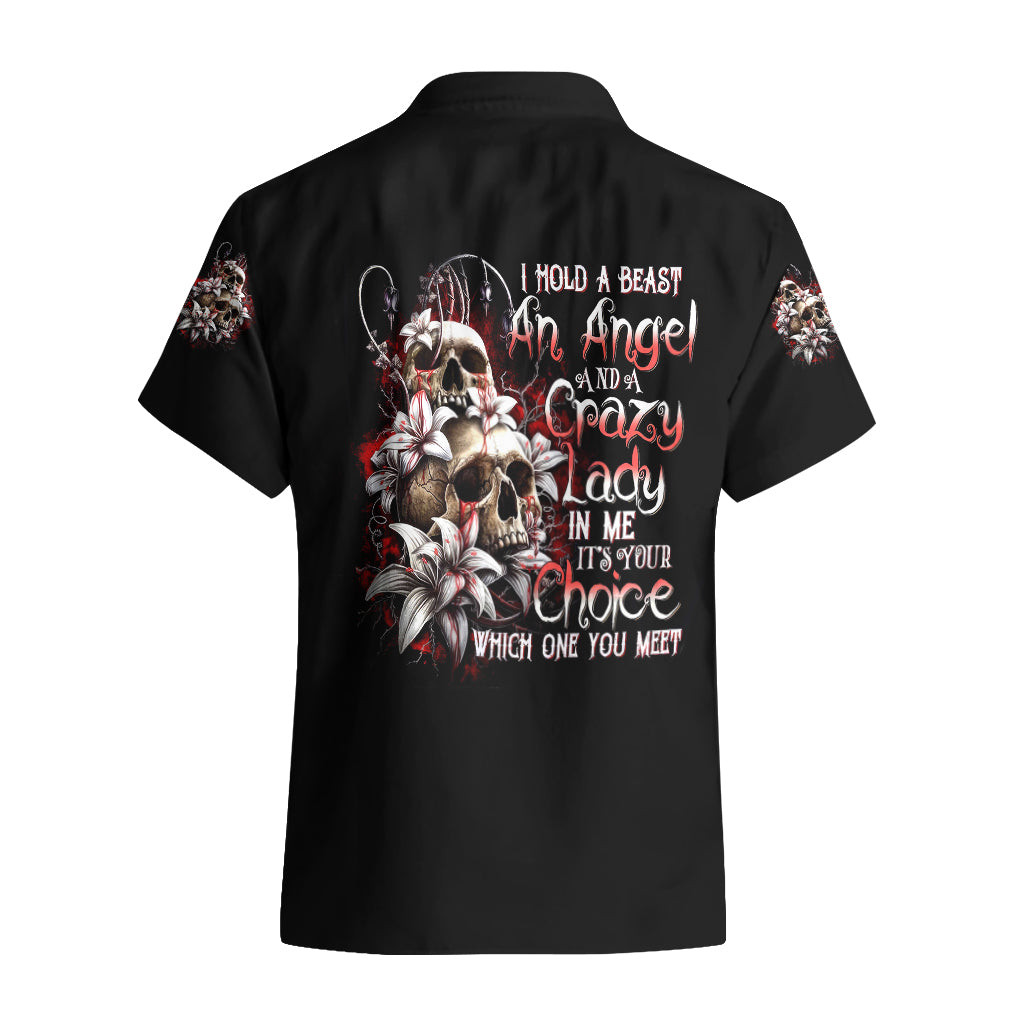 Blood Skull Hawaiian Shirt I Hold A Angel And Crazy Lady It Your Choice 1.jpg