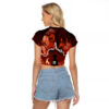 Burning Attack on Titan Raglan Cropped T Shirt Anime Mix Trippy 2 1