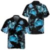 Crab In Blue Hawaiian Shirt Floral Crab Hawaiian Shirt Cool Crab Shirt For Men And Women 1.jpg