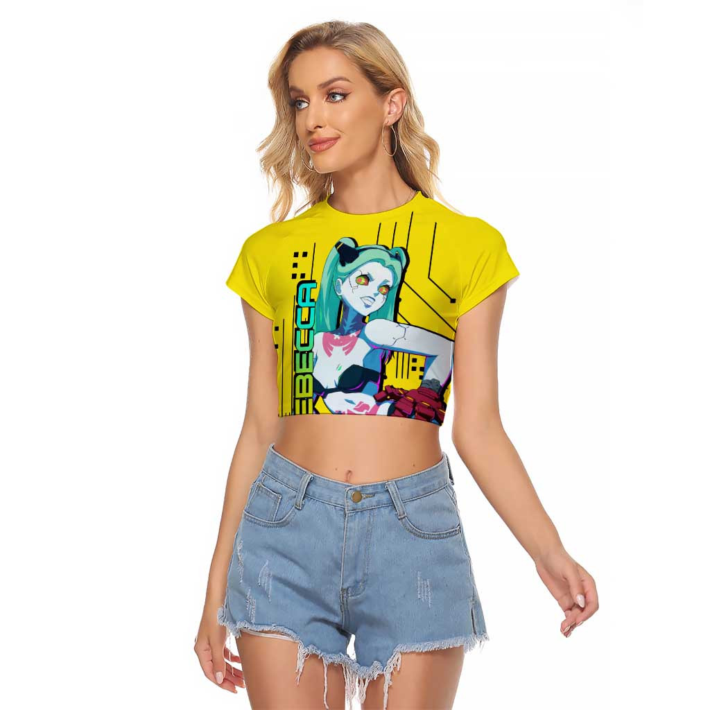 Cyberpunk Rebecca Raglan Cropped T Shirt Anime 1