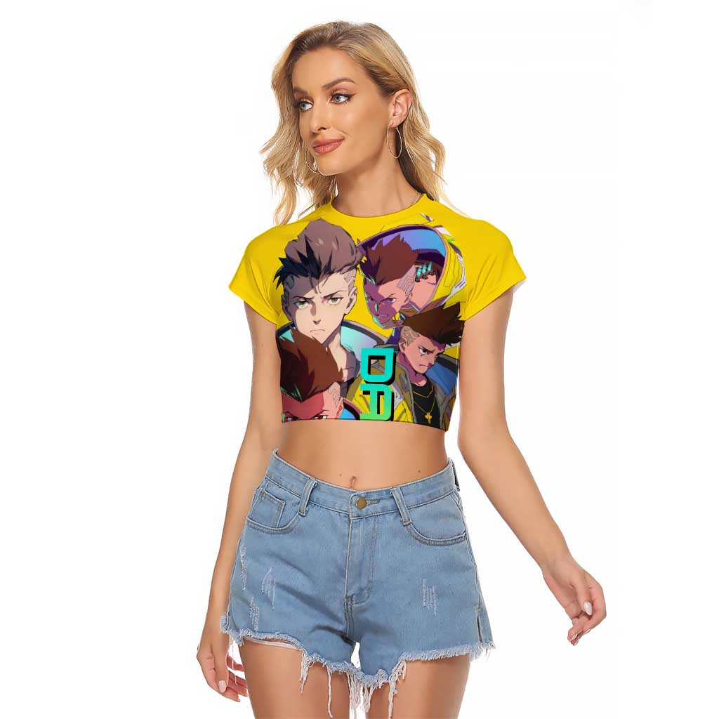 David Martinez Cyberpunk Edgerunners Raglan Cropped T Shirt Anime 1