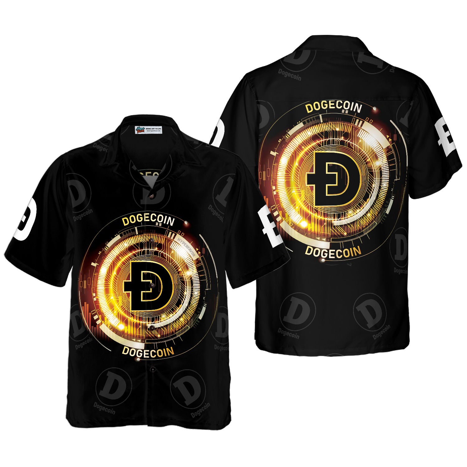 Doge Pattern Luxury Dogecoin Hawaiian Shirt 1.png