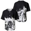 Fire Skull Baseball Jersey Scream In Fire 1