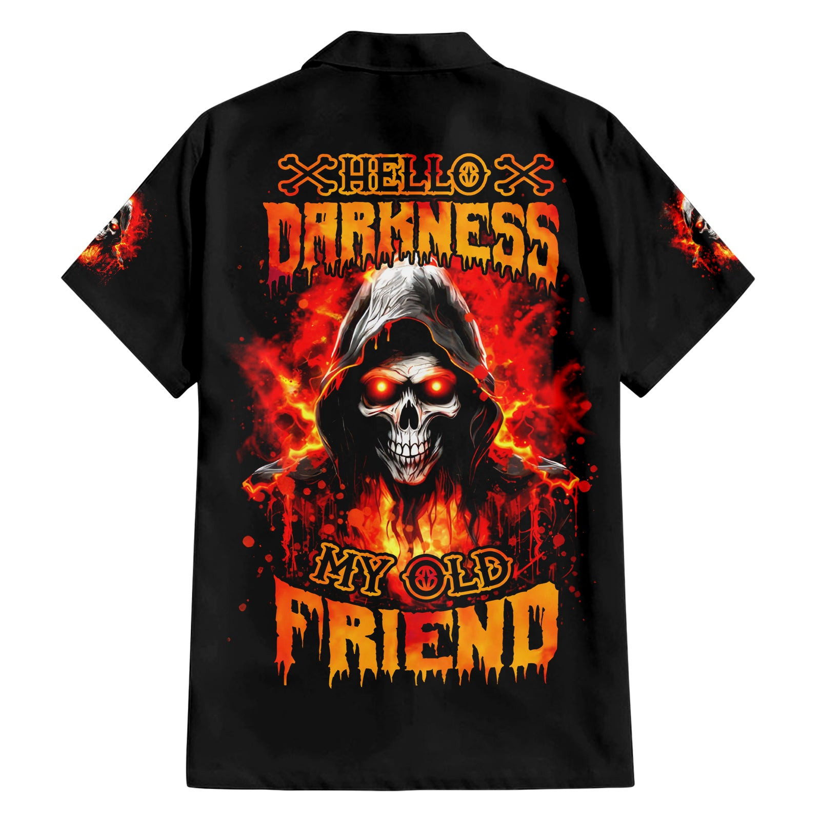 Flame Skull Hawaiian Shirt Hello Darkness My Old Friend 1.jpg