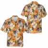 Flowers Pattern Orange Color Custom Hawaiian Shirt For Pet Lover 1.jpg