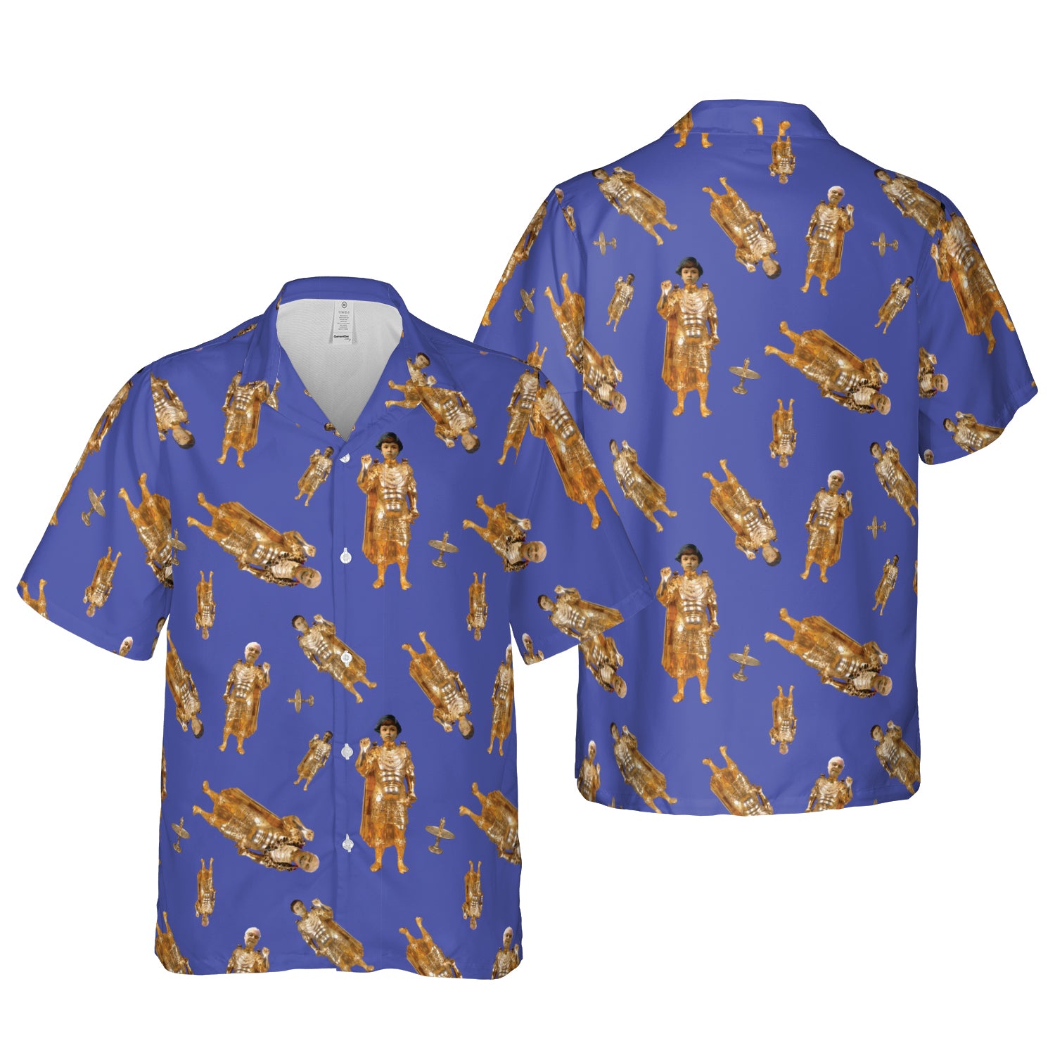 Funny Golden Statue Pattern Hawaiian Shirt 1.jpg