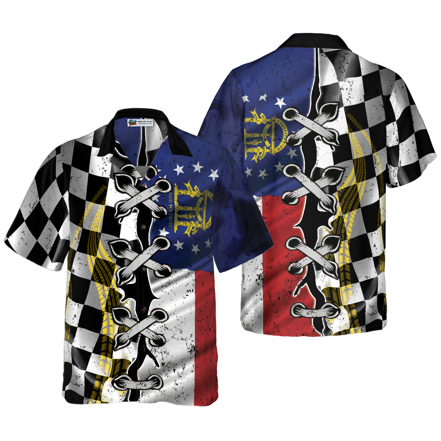 German Flag With Centaurea Cyanus Hawaiian Shirt 1.png