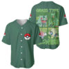 Grass Type Pokemon Baseball Jersey Anime 1