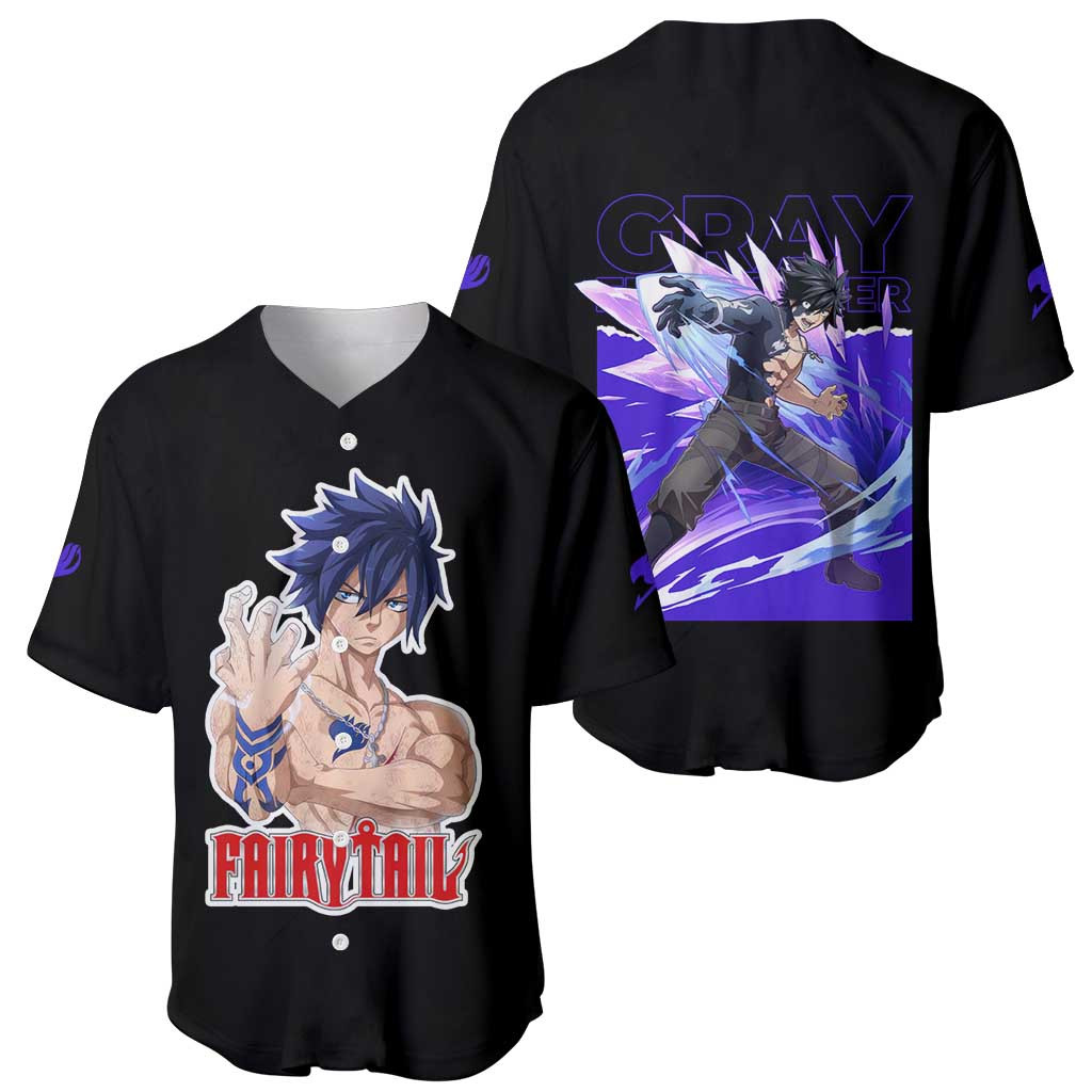 Gray Fullbuster Fairy Tail Baseball Jersey Anime 1