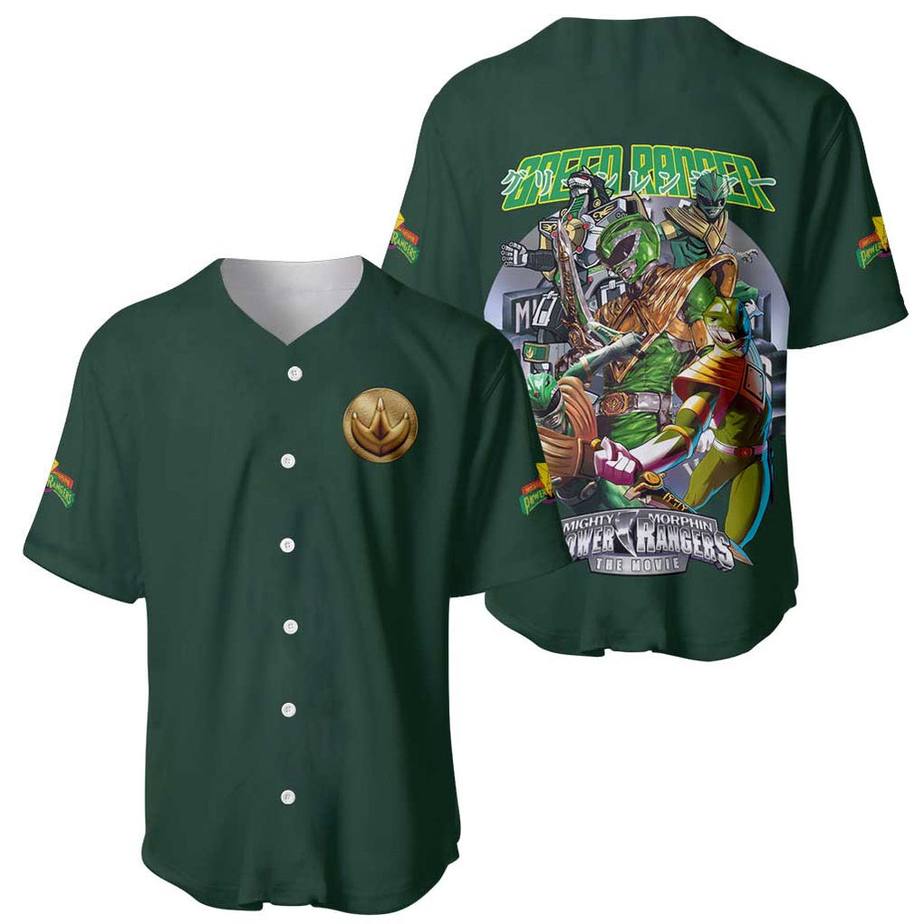 Green Ranger Mighty Morphin Power Rangers Baseball Jersey Japan Anime 1