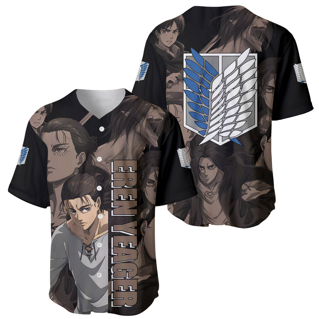 Her Eren Yeager Baseball Jersey Attack On Tittan Anime 1
