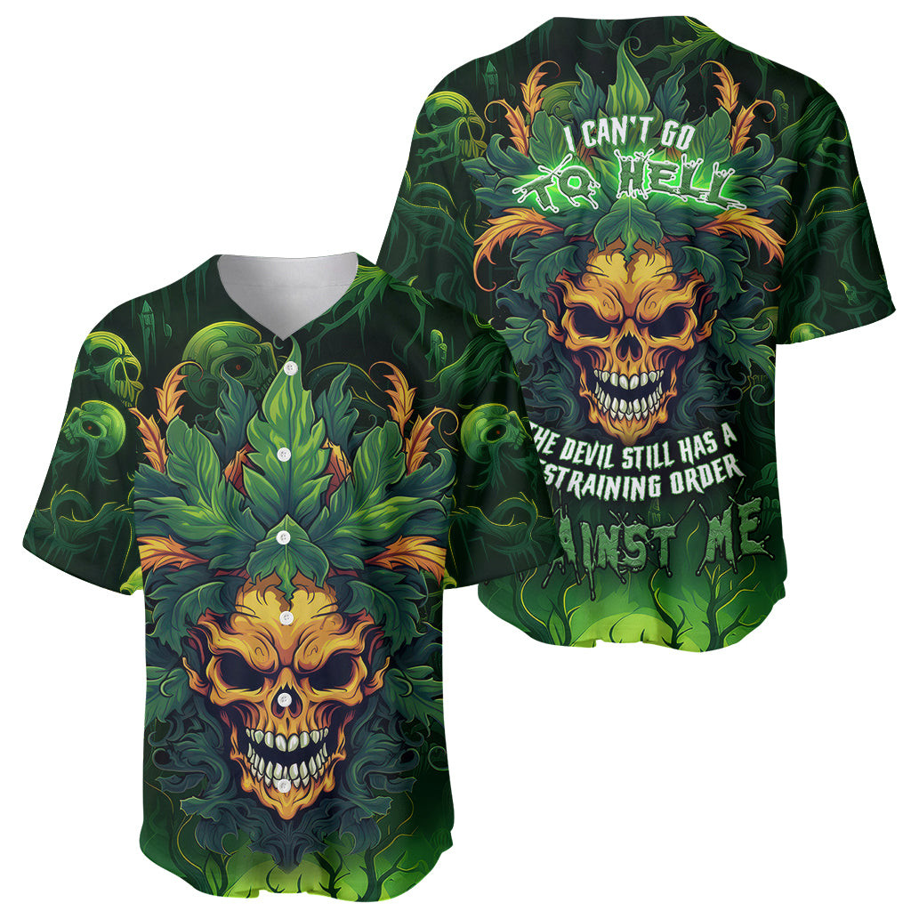 I Cant Go To Hell The Devil Still Has A Restraining Order Against Me Baseball Jersey 1