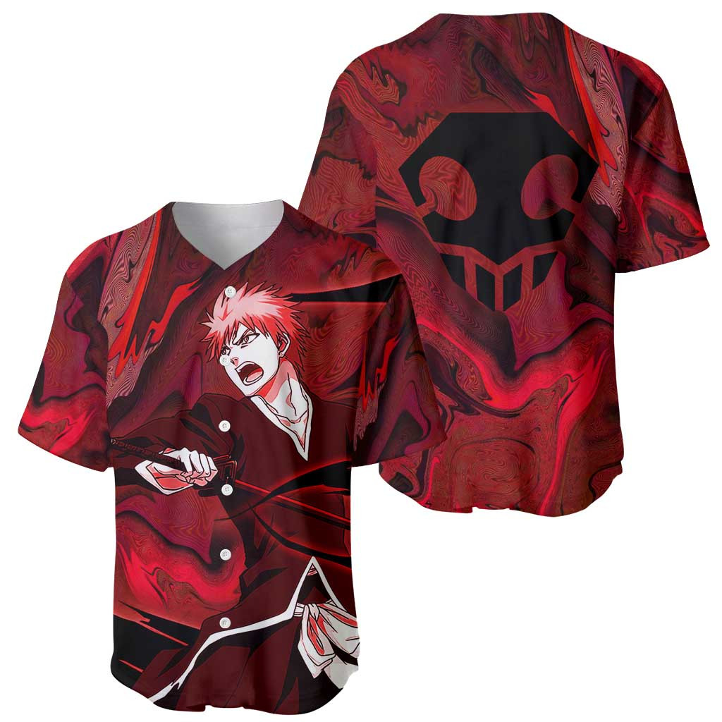 Ichigo True Shikai Bleach Baseball Jersey Anime Mix Trippy 1