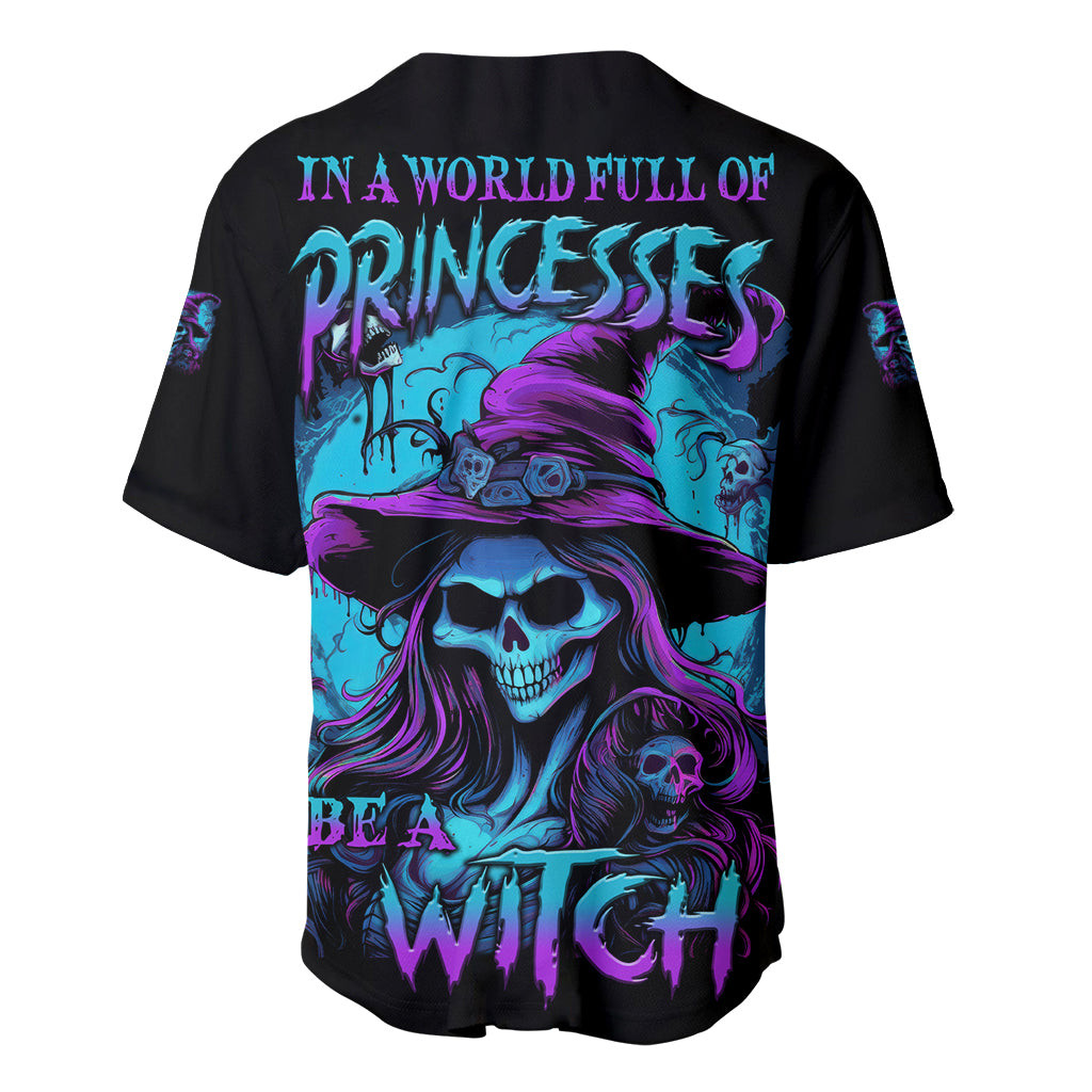 In A World Full Of Princesses Be A Witch Halloween Baseball Jersey 2