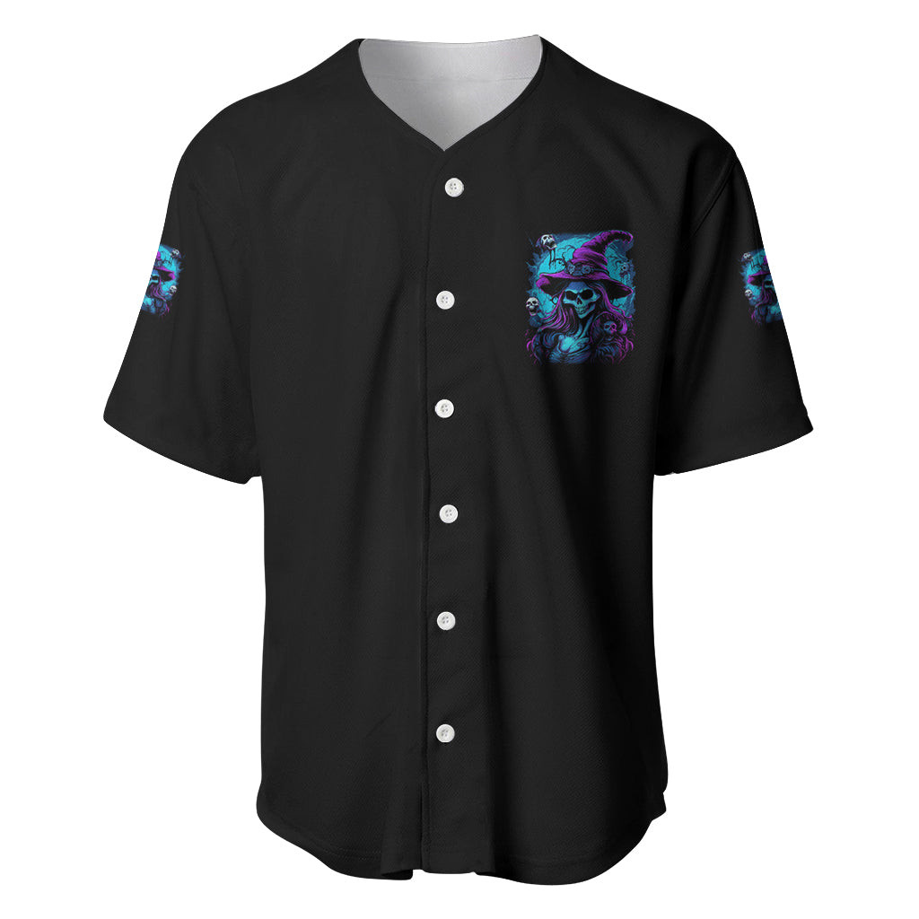 In A World Full Of Princesses Be A Witch Halloween Baseball Jersey 3