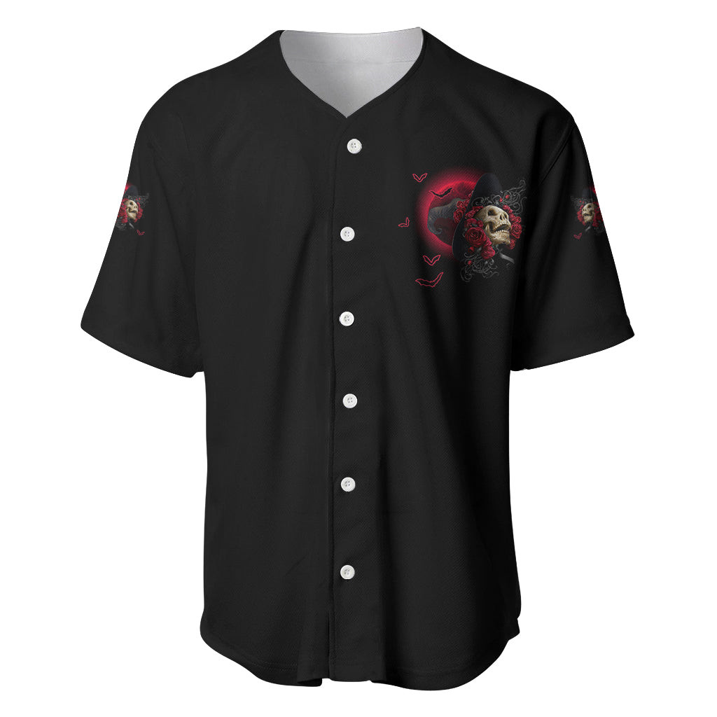 In A World Full Of Princesses Be A Witch Rose Skull Baseball Jersey 3