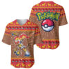 Infernape Pokemon Baseball Jersey Anime Pixel Christma Pattern 1