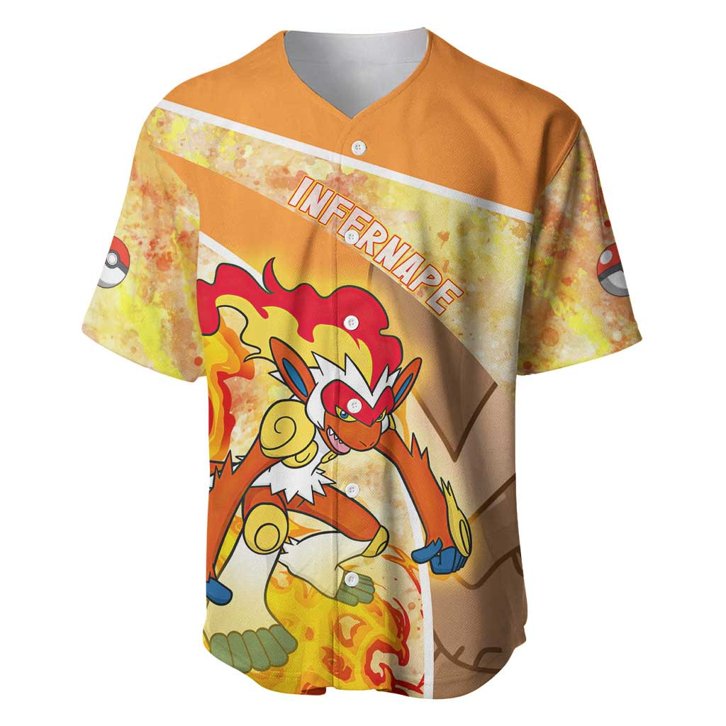 Infernape Pokemon Baseball Jersey Anime 2