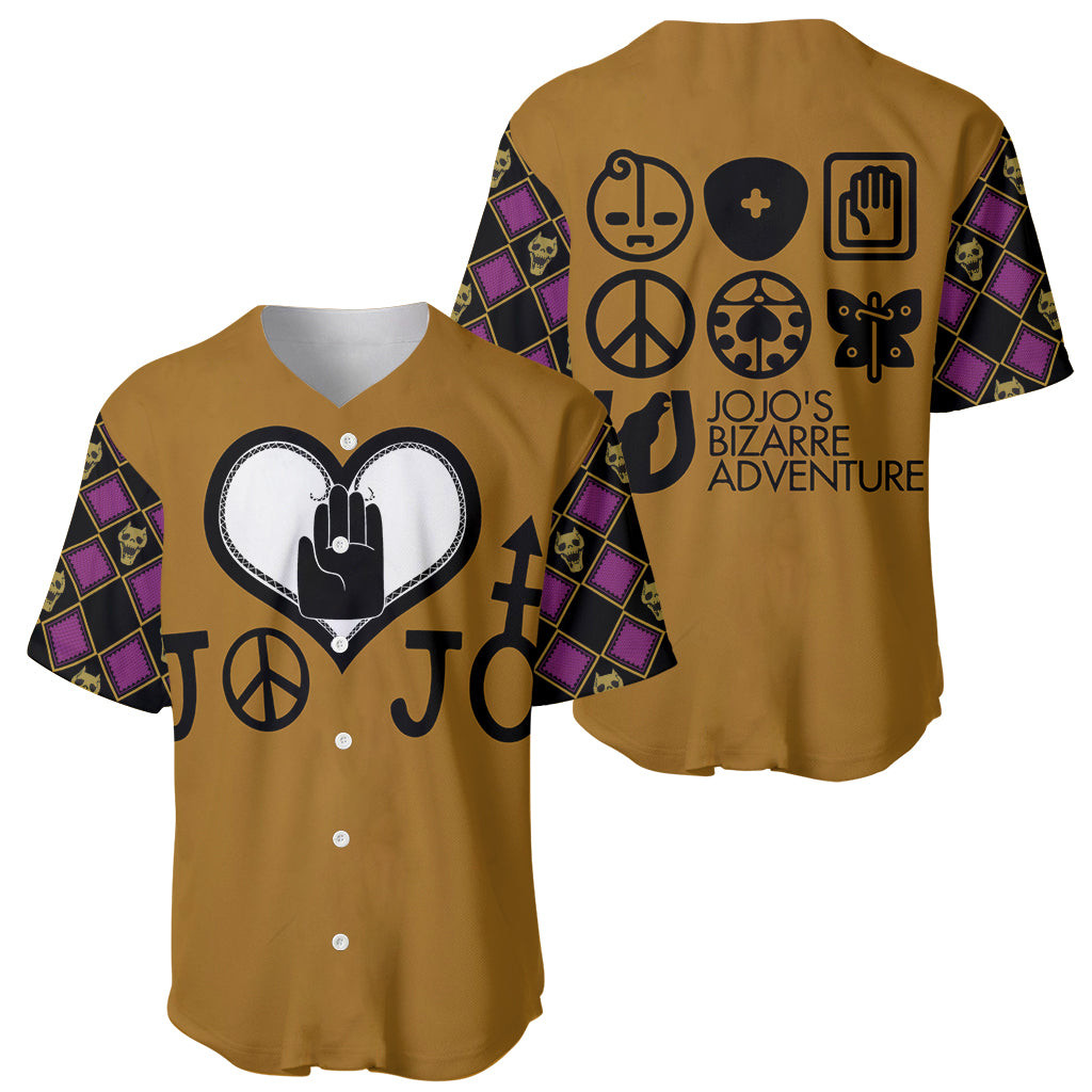 JJBA Symbols Baseball Jersey JJBAs 1