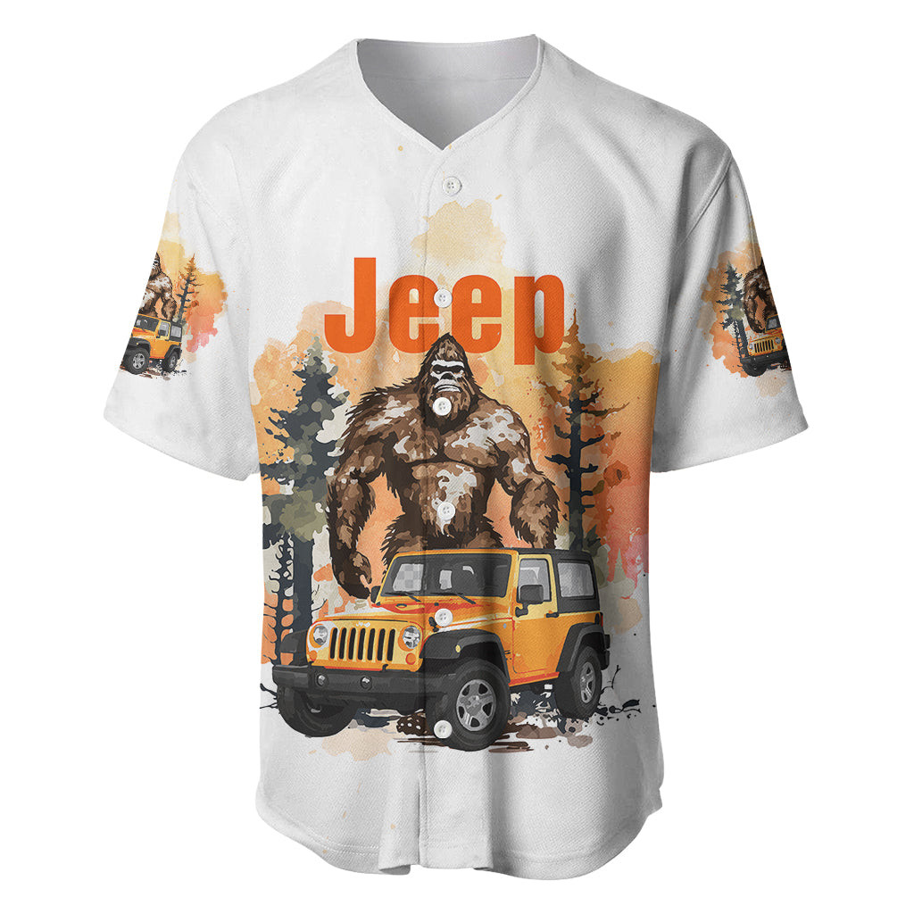 Jeep Bigfoot Baseball Jersey Not All Who Wander Are Lost 2