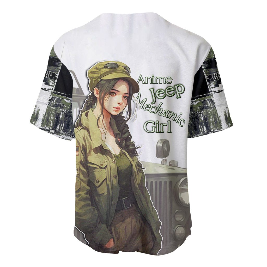 Jeep Camouflage Baseball Jersey Anime Jeep Machanic Girl 3