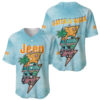 Jeep Camping Baseball Jersey Catch A Wave 1