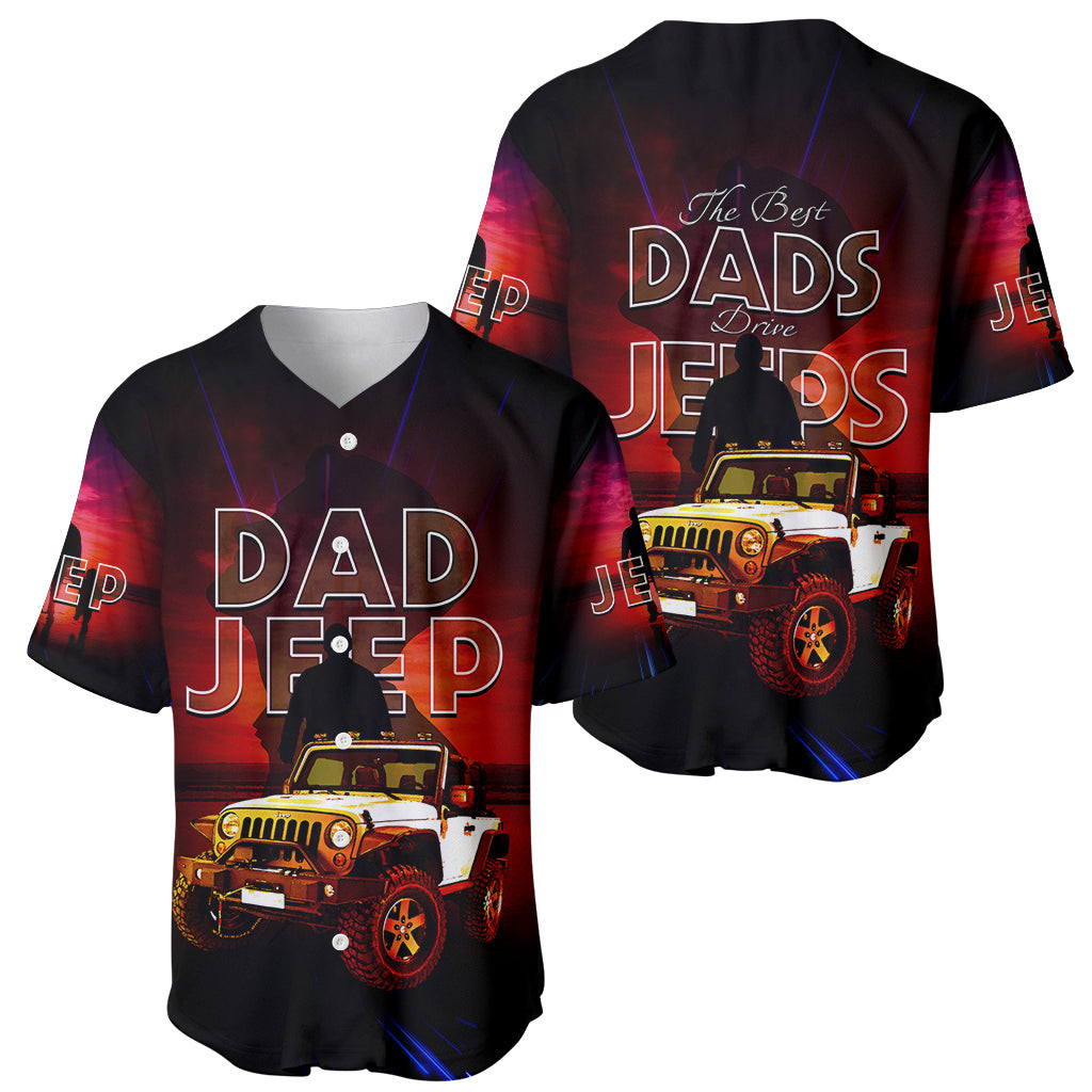 Jeep Dad Baseball Jersey The Best Dads Drive Jeeps 1