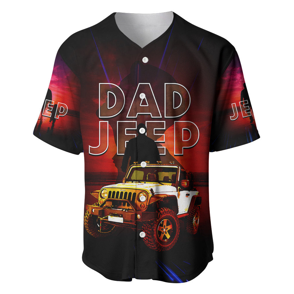 Jeep Dad Baseball Jersey The Best Dads Drive Jeeps 2
