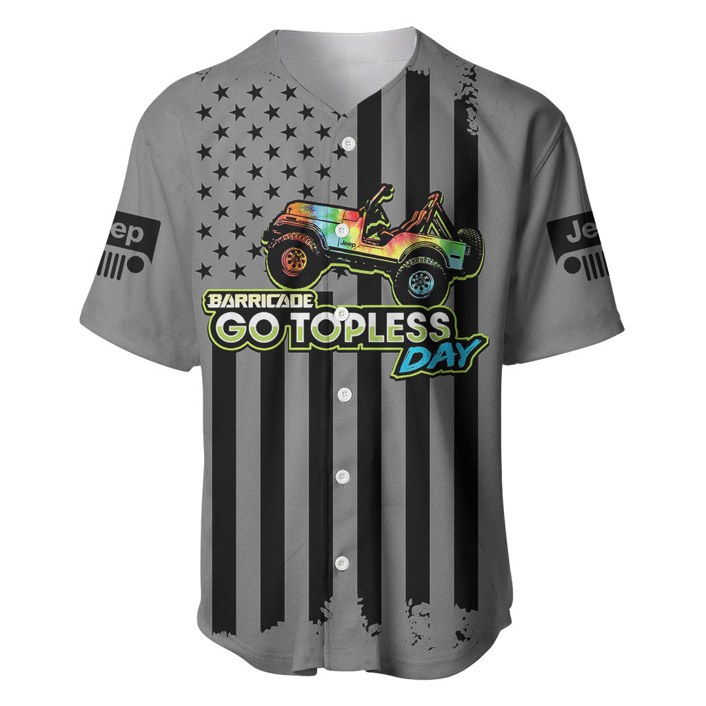 Jeep Go Topless Day 2023 Get Dirty Baseball Jersey Grey Version 2