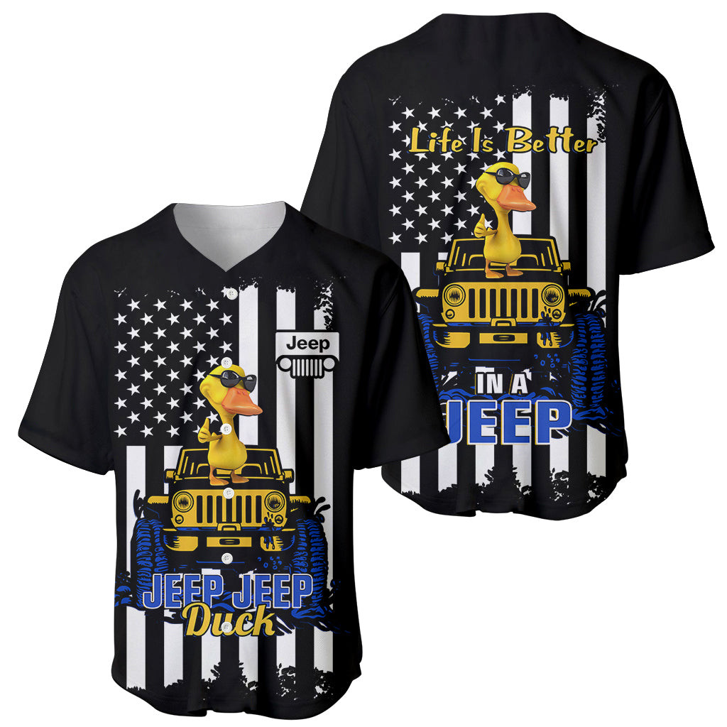 Jeep Jeep Duck Baseball Jersey Life Is Better In A Jeep 1