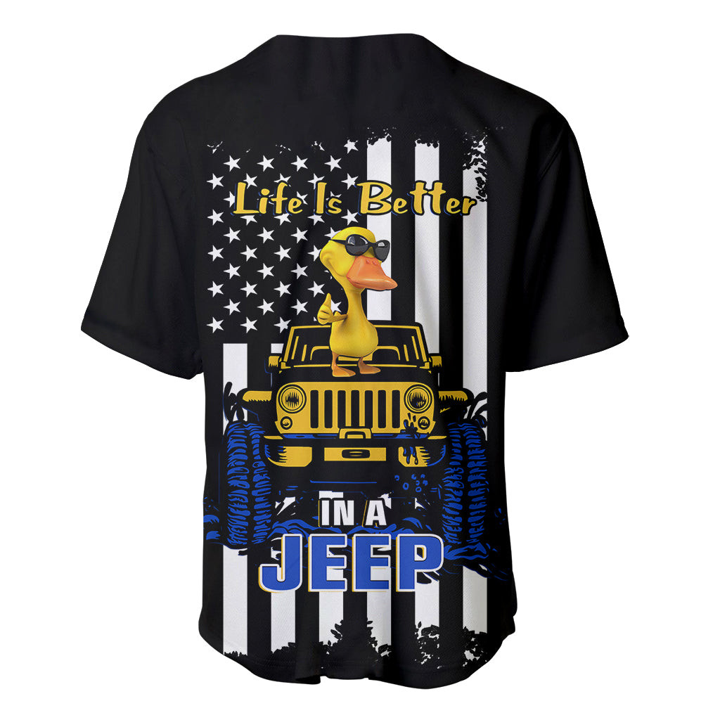 Jeep Jeep Duck Baseball Jersey Life Is Better In A Jeep 3