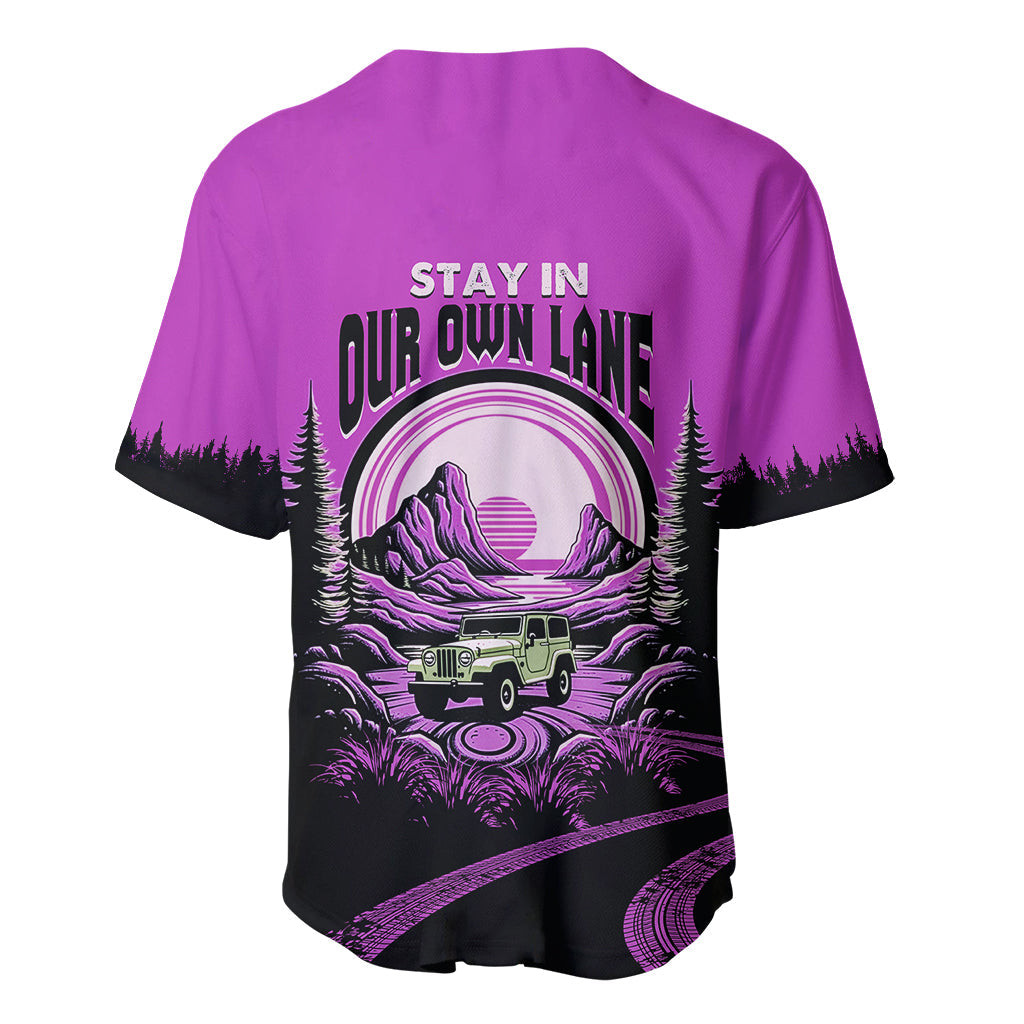 Jeep Life Baseball Jersey Stay In Your Own Land 3