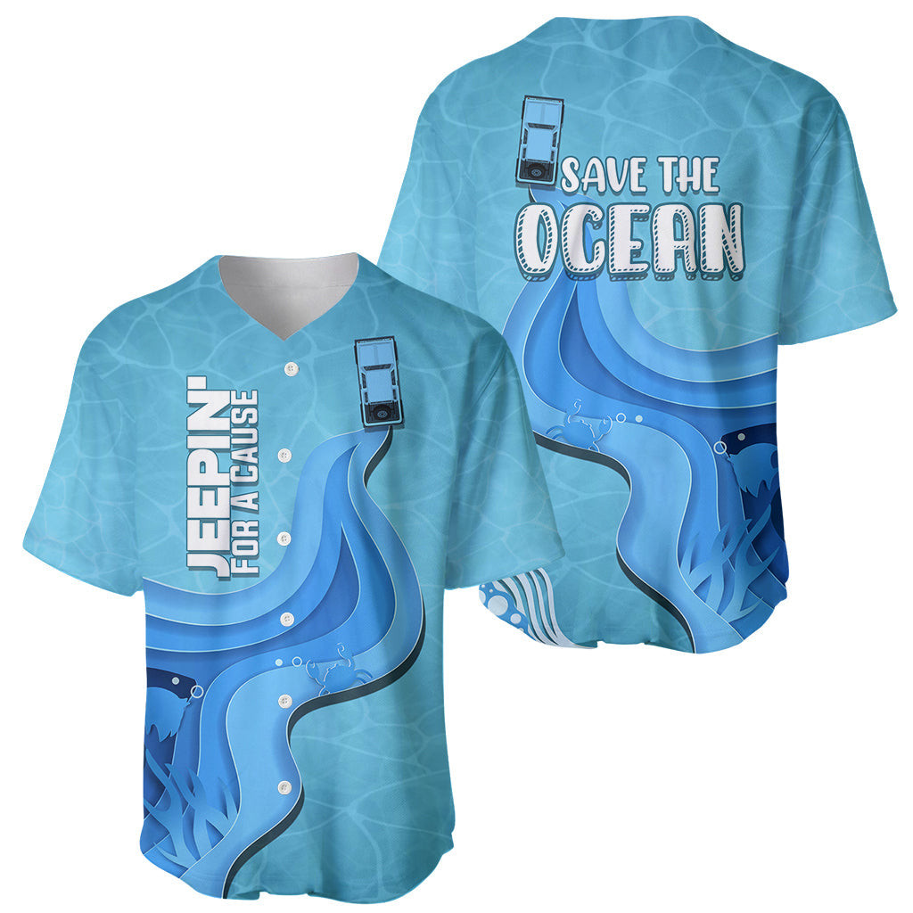 Jeepin For A Cause World Ocean Day Baseball Jersey 2