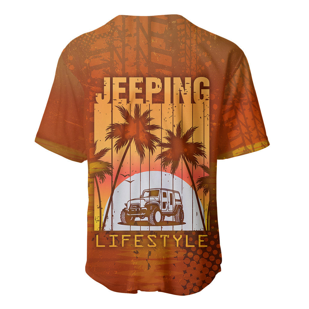 Jeeping Lifestyle Baseball Jersey Sunset By The Beach 1